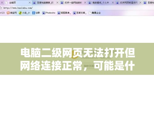 电脑二级网页无法打开但网络连接正常，可能是什么原因引起的?