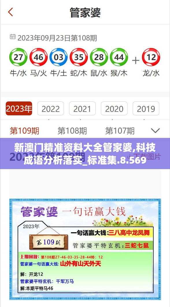 新澳门精准资料大全管家婆,科技成语分析落实_标准集.8.569