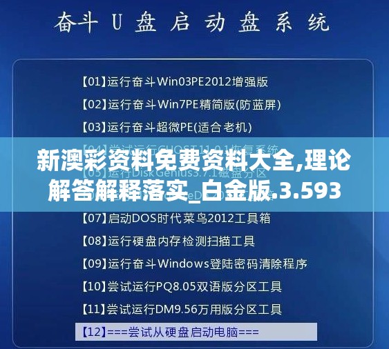 新澳彩资料免费资料大全,理论解答解释落实_白金版.3.593