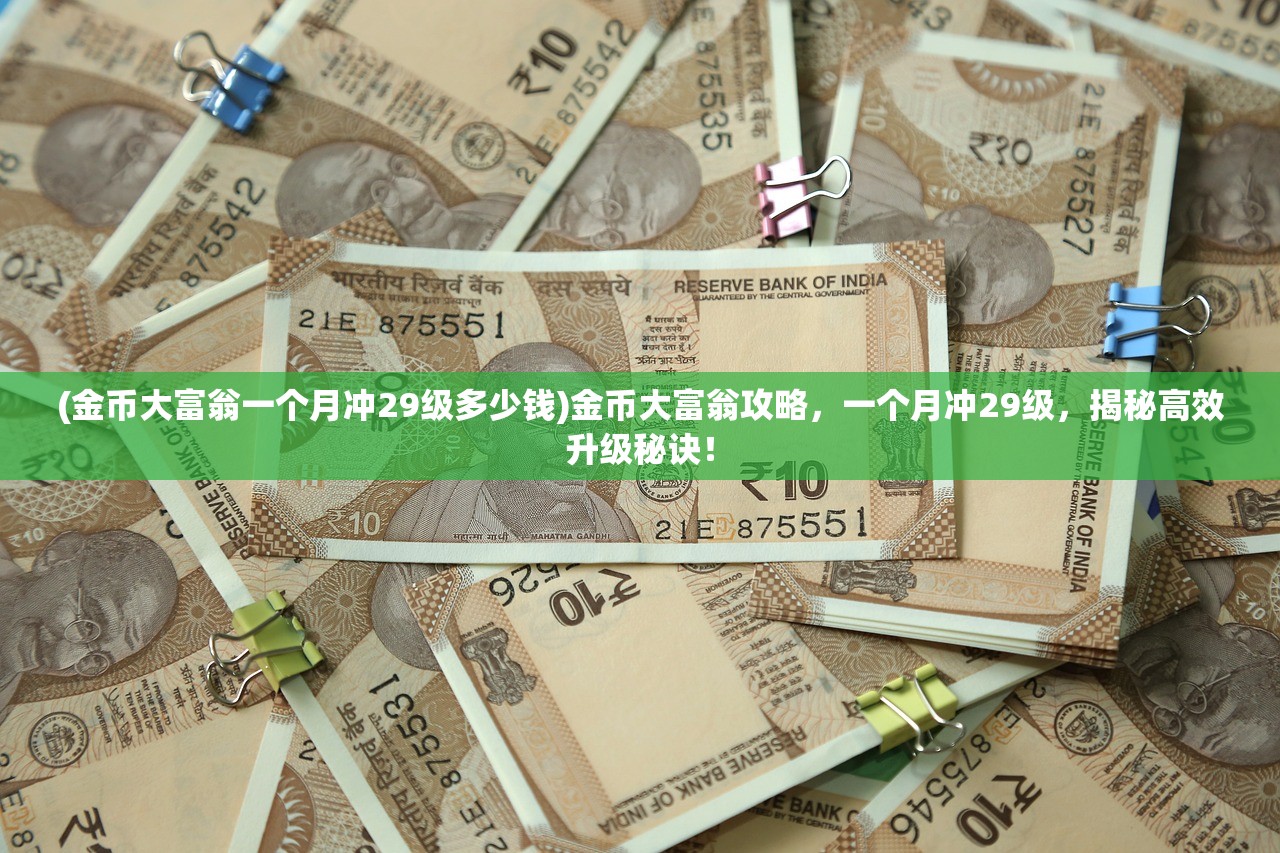 (金币大富翁一个月冲29级多少钱)金币大富翁攻略，一个月冲29级，揭秘高效升级秘诀！